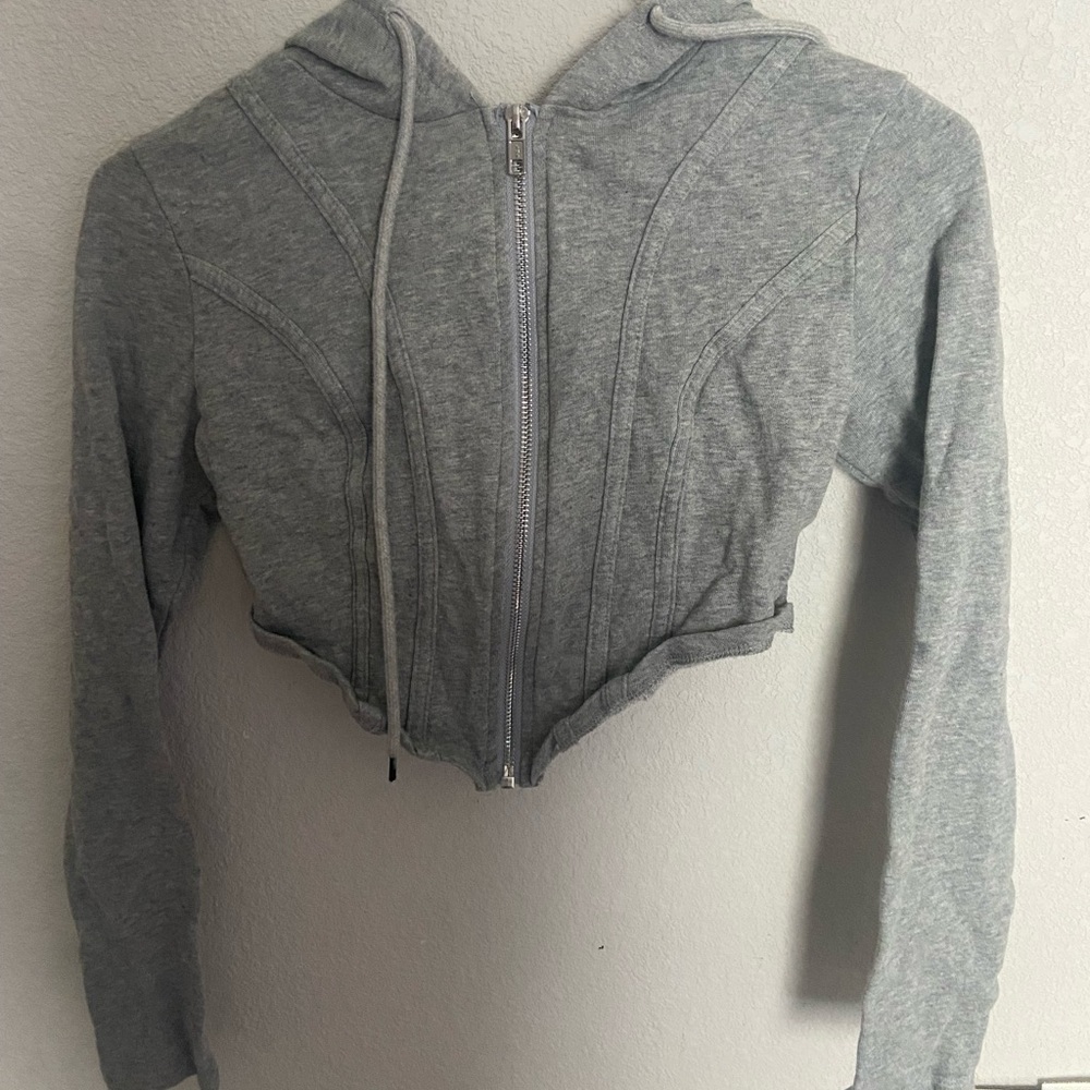 Shein Cropped Zip Up Jacket